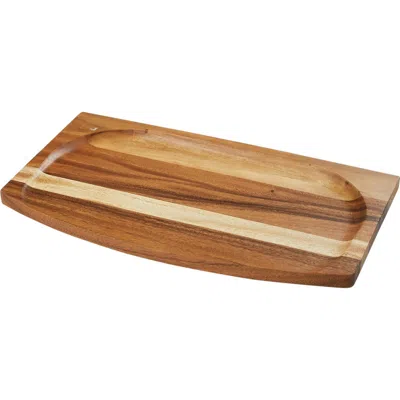 Storied Home Footed Wood Serving Tray With Raised Edge In Brown