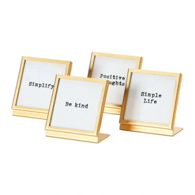 Storied Home Frame With Easel & Saying In Gold
