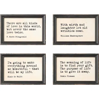 Storied Home Framed Wall Decor With Quotes In Multi