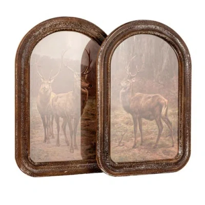 Storied Home Framed Wall Décor With Stag In Brown