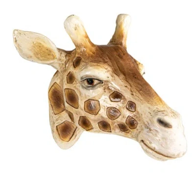Storied Home Giraffe Head Wall Vase In Yellow