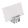 Storied Home Glass Cube Place Card/photo Holders With Paper Cards, Set Of 6 In Transparent