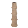 Storied Home Hand-carved Mango Wood Taper Candle Holder In Brown