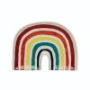 Storied Home Hand-painted Debossed Stoneware Rainbow Plate In Multi