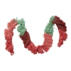 Storied Home Hand-woven Cotton Fringe Holiday Garland With Metallic Gold Thread, Multicolor In Multi
