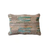Storied Home Hand-woven Jute And Cotton Chindi Lumbar Pillow In Brown