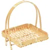 Storied Home Hand-woven Stand With Removable Tray In Brown