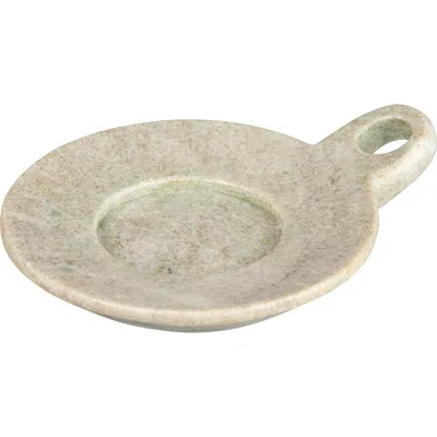 Storied Home Hand-carved Marble Dish With Handle In Neutral