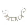 Storied Home Handmade Cotton Blend Braided Holiday Garland With Sequins "falala", Natural In Silver