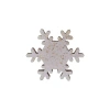 Storied Home Handmade Enameled Mango Wood Snowflake With Gold Splatter, Cream And Gold In White