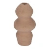 Storied Home Handmade Large Paper Mâché Vase With Dusty Color And Smooth Design, Pink In Brown