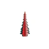 Storied Home Handmade Paper Folding Honeycomb Tree With Gold Glitter Edge, Red, Green And Pink In Multi