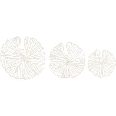 Storied Home Handmade White Coral Shaped Paper & Metal Wall Décor