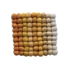 Storied Home Handmade Wool Felt Ball Square Trivet In Multi