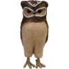 Storied Home Handmade Wool Felt Burrowing Owl, Brown In Brown