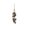 Storied Home Hanging Plastic Pinecone Bunch With Glitter, Champagne Finish In Silver