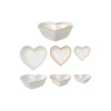 Storied Home Heart Shaped Bowls In White