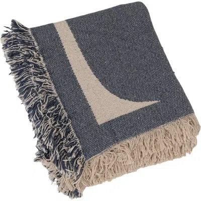 Storied Home Jacquard Throw Blanket In Blue