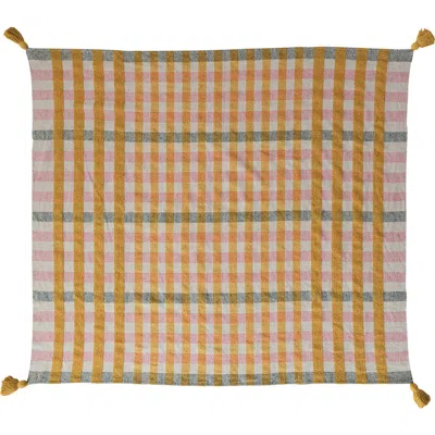Storied Home Jacquard Throw With Tassels In Multi