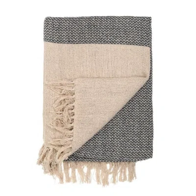 Storied Home Knit Throw With Fringe In Multi