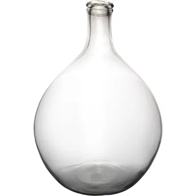 Storied Home Large Decorative Glass Bottle, Clear In Transparent