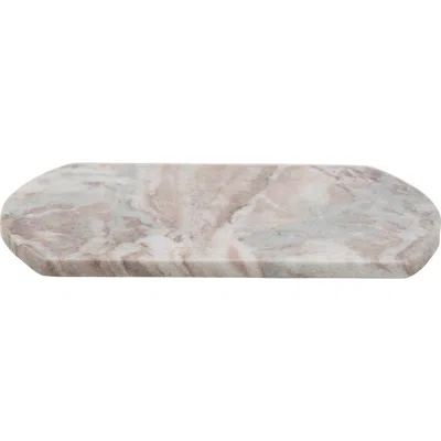 Storied Home Long Marble Cutting Board, Buff In White