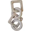 Storied Home Mango Wood Chain Décor, Whitewashed In Neutral
