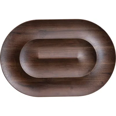Storied Home Mango Wood Chip And Dip In Multi