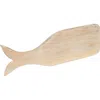Storied Home Mango Wood Whale Shaped Cheese And Cutting Board In Neutral