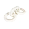 Storied Home Marble Chain Décor, White In White
