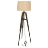 Storied Home Mariner Wood Tripod Lamp For Room, Brown And Natural In Brown