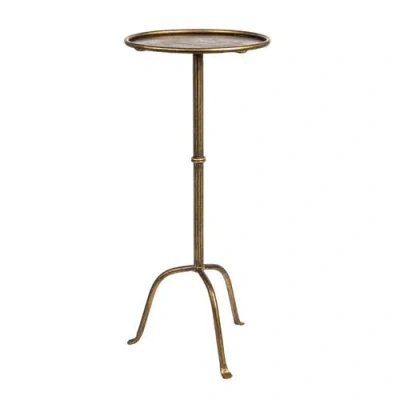 Storied Home Martini Cocktail Table In Brass