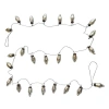 Storied Home Mercury Glass Ornament Garland With Silver Cord, Silver Finish In Silver