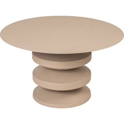 Storied Home Metal Accordion Coffee Table, Beige In Brown