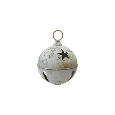 STORIED HOME STORIED HOME METAL BELL ORNAMENT WITH STAR CUT-OUTS