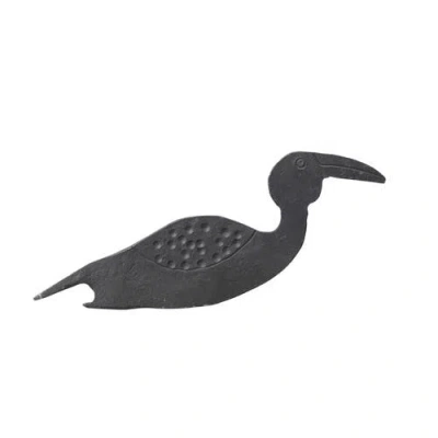 Storied Home Metal Bird Shaped Bottle Opener In Black