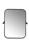 Storied Home Metal Framed Pivoting Wall Mirror, Black In Black