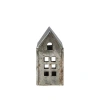 Storied Home Metal House, Antique Pewter Finish In Gray