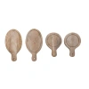 Storied Home Mini Wood Serving Boards With Handles, Set Of 4, 2 Styles In Brown