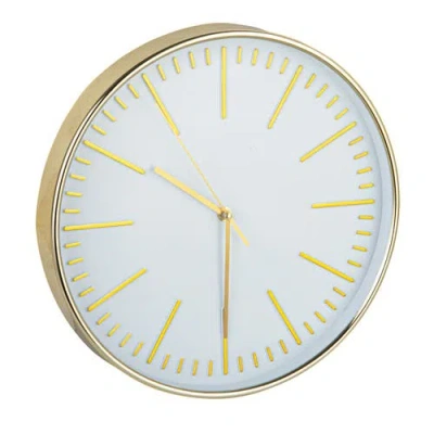 Storied Home Minimalist Aura Wall Clock In White