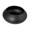 Storied Home Minimalist Round Mango Wood Bowl, Black In Black