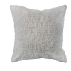 Storied Home Modern Cotton  Throw Pillow Cover With Stitched Circle In White