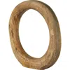 Storied Home Modern Decorative Carved Wood Standing Circle In Brown