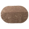 Storied Home Modern Oval Cotton Tufted Rug In Brown