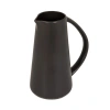Storied Home Modern Stoneware Pitcher, Black In Black