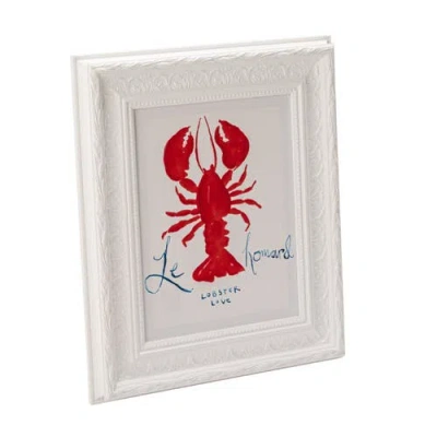 Storied Home Moulded Framed Canvas Wall Decor With A Lobster In Multi