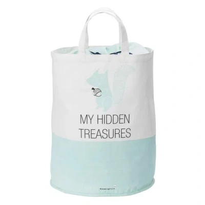 Storied Home My Hidden Treasures Cotton Storage Bag In White