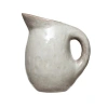 Storied Home Neutral Reactive Glaze Stoneware Pitcher In White