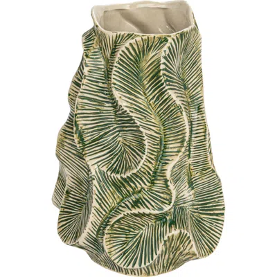 Storied Home Organic Shaped Vase In Green