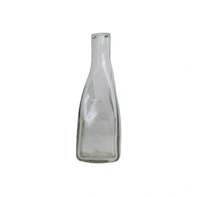 Storied Home Organically Shaped Glass Vase, Clear In Transparent